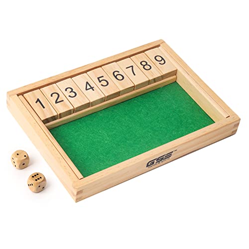 ゲーム盤競り合い 英語 亜米利加 外国で競り合い GSE Games \u0026 Sports Expert Wooden Shut The Box 9 Number Spots Dice Game Board with 2 Wooden Dice, Classic Tabletop Game Version of The Popular English Pub or Game Nightゲーム盤競り合い 英語 亜米利加 外国で競り合い