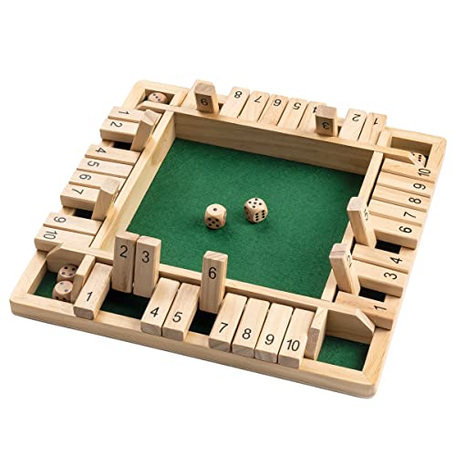 ボードゲーム 英語 アメリカ 海外ゲーム Ropoda Wooden Shut The Box Game (2-4 Players) - Large 4 Sided Board, 8 Dice, Rules - Amusing Addition Game for Kids & Adults, 12 Inchボードゲーム 英語 アメリカ 海外ゲーム｜angelica 14,438円