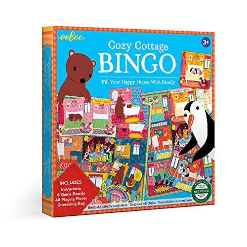 ゲーム盤力くらべ 英語 亜米利加 外国で力くらべ eeBoo Cozy Cottage Bingo,Multi,1 eaゲーム盤力くらべ 英語 亜米利加 外国で力くらべ