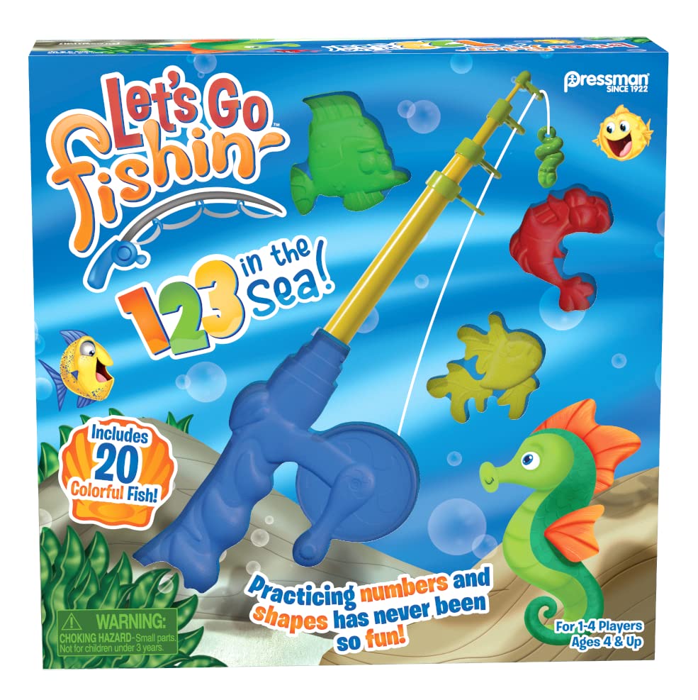 ゲーム盤競り合い 英語 亜米利加 外国で競り合い Pressman Let’s Go Fishin’ 123 インチ The Sea! - Practice Counting, Shapes, and Colors Game - Ages 4 and Up, 1-4 Playersゲーム盤競り合い 英語 亜米利加 外国で競り合い