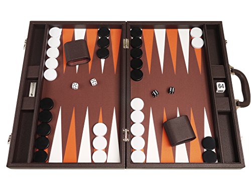 ゲーム盤力くらべ 英語 亜米利加 外国で力くらべ 19-inch Premium Backgammon Set - Dark Brown Boardゲーム盤力くらべ 英語 亜米利加 外国で力くらべ