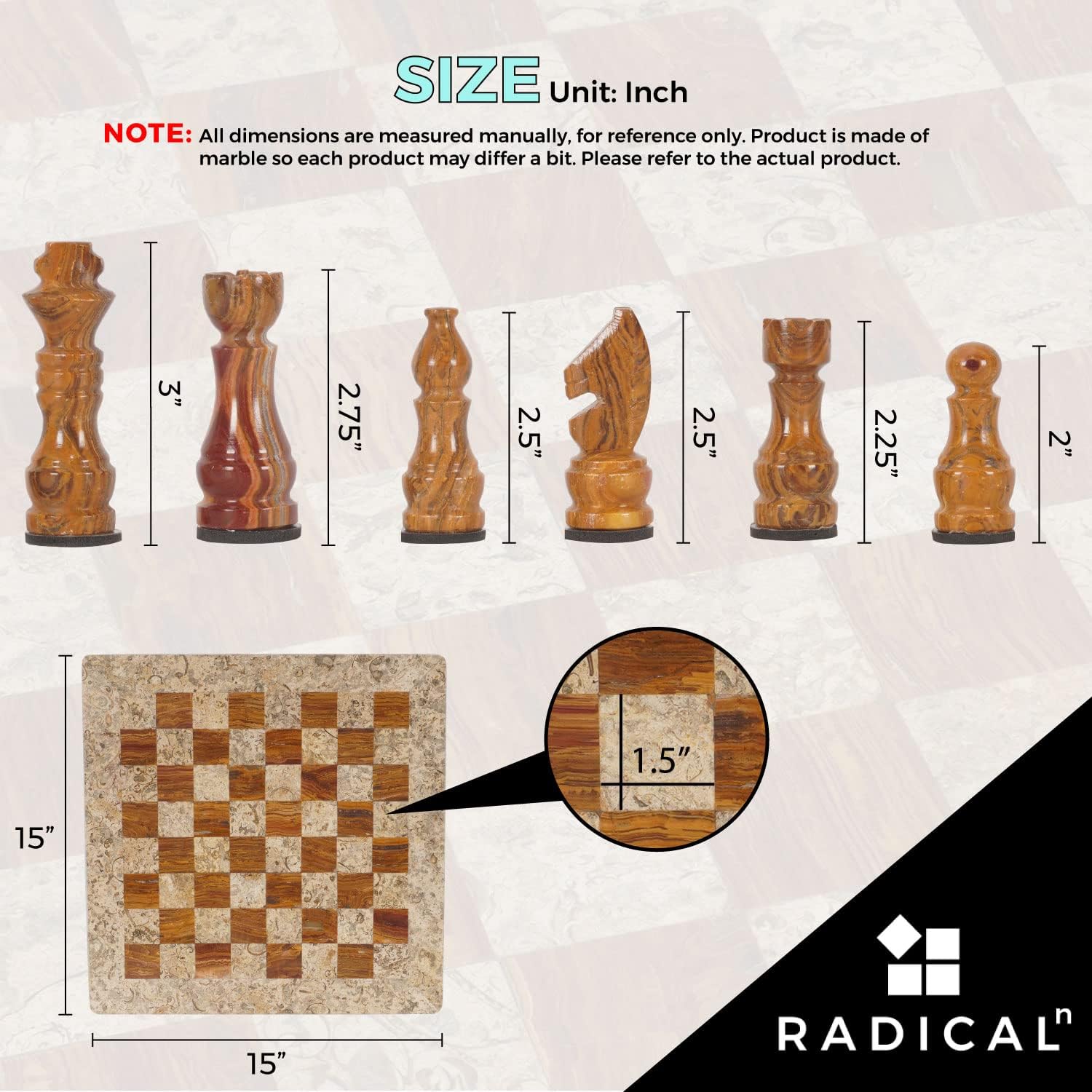 ボードゲーム 英語 アメリカ 海外ゲーム RADICALn 15 Inches Fossil Coral And Dark Brown Weighted  Handmade Marble Most Popular Chess Board Games Set Classic Style Staunton  Home Decor Chess Setボードゲーム 英語 アメリカ 海外ゲーム ファミリートイ・ゲーム