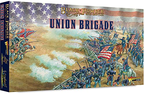 ゲーム盤力くらべ 英語 亜米利加 外国で力くらべ Warlord Black Powder Epic Battles American Civil War Union Brigade Tabletop Miniatures - Plastic Paintable Miniature 1700-1900 Soldiers Set, Unpainted Table Top 28粍 Militaryゲーム盤力くらべ 英語 亜米利加 外国で力くらべ
