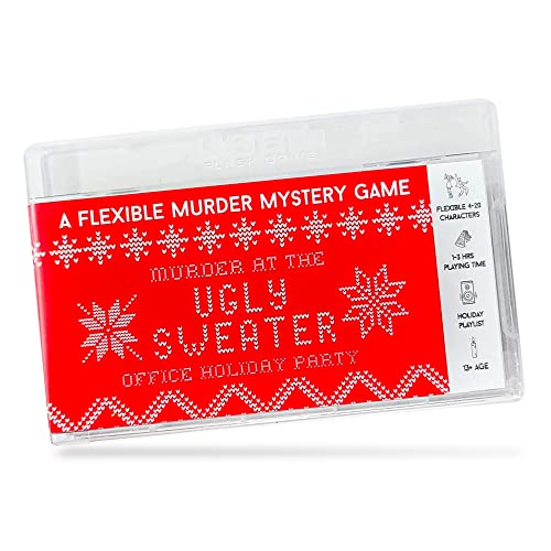 ゲーム盤力くらべ 英語 亜米利加 外国で力くらべ Broadway Murder Mysteries Murder at The Ugly Sweater Office Holiday Party for 3-20 Players | Play Multiple times インチ-Person/Virtually | Broadway-Themed Game Fun 13+ | USB Loadゲーム盤力くらべ 英語 亜米利加 外国で力くらべ