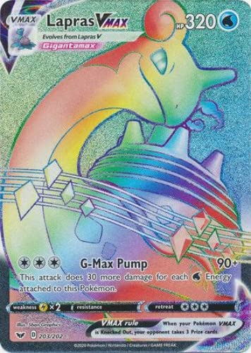 ゲーム盤力くらべ 英語 亜米利加 外国で力くらべ Lapras VMAX - 203/202 - Secret Rareゲーム盤力くらべ 英語 亜米利加 外国で力くらべ