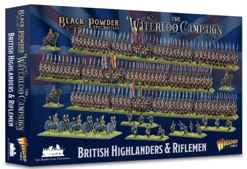 ゲーム盤力くらべ 英語 亜米利加 外国で力くらべ Warlord Games Wargames Delivered Black Powder Epic Battles: The Waterloo Campaign British Highlanders \u0026 Rifelmen Tabletop Miniatures - Plastic 1700-1900 Soldiers Set, Table Tゲーム盤力くらべ 英語 亜米利加 外国で力くらべ