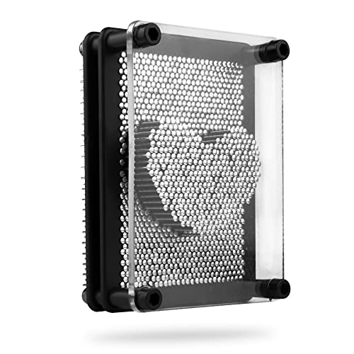 ゲーム盤力くらべ 英語 亜米利加 外国で力くらべ 3D Pin Art Toy, Size 3.75” X 5” Unique Metal 3D Pin Art Board Impression Toy for Kids (Silver, Metal)ゲーム盤力くらべ 英語 亜米利加 外国で力くらべ