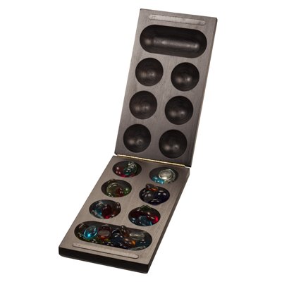 ボードゲーム 英語 アメリカ 海外ゲーム WE Games Foldable Wood Mancala Board Game- Dark Stainボードゲーム 英語 アメリカ 海外ゲーム｜angelica