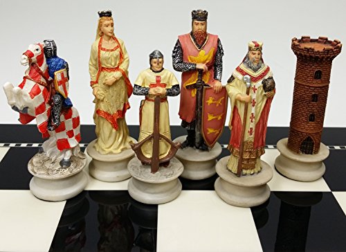 ボードゲーム 英語 アメリカ 海外ゲーム Medieval Times Crusades Chess Men Set Arabians vs Christians Crusade - NO Boardボードゲーム 英語 アメリカ 海外ゲーム｜angelica