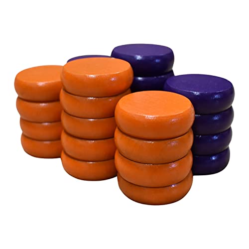 ゲーム盤力くらべ 英語 亜米利加 外国で力くらべ 26 Orange and Purple Crokinole Discs - Full Set (Small ? 1 1/8 Inch Diameter (2.9糎))ゲーム盤力くらべ 英語 亜米利加 外国で力くらべ