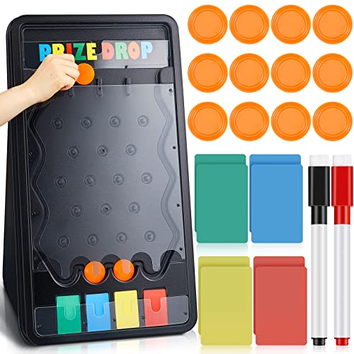 ゲーム盤力くらべ 英語 亜米利加 外国で力くらべ 25 x 14 Inch Prize Drop Board Foldable Stand Disk Drop Board Game Customizable 4 Slots with 12 Pucks 8 Colored Paper and 2 Marker for Carnival Tradeshow Party (25 x 14 Inch)ゲーム盤力くらべ 英語 亜米利加 外国で力くらべ