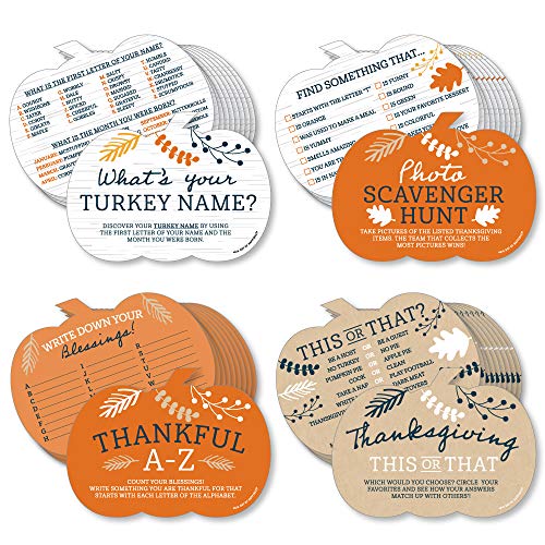 ゲーム盤競り合い 英語 亜米利加 外国で競り合い Big Dot of Happiness Happy Thanksgiving Games, Fun for Kids and Families, 4 Fall Harvest Party Games, 10 Cards Each, Gamerific Bundleゲーム盤競り合い 英語 亜米利加 外国で競り合い