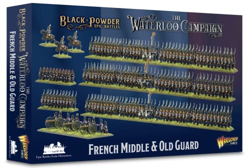 ボードゲーム 英語 アメリカ 海外ゲーム Warlord Games Wargames Delivered Black Powder Epic Battles: The Waterloo Campaign French Middle & Old Guard Tabletop Miniatures, Epic Scale 13-15mm Plastic 1700-1900 Soldiersボードゲーム 英語 アメリカ 海外ゲーム｜angelica