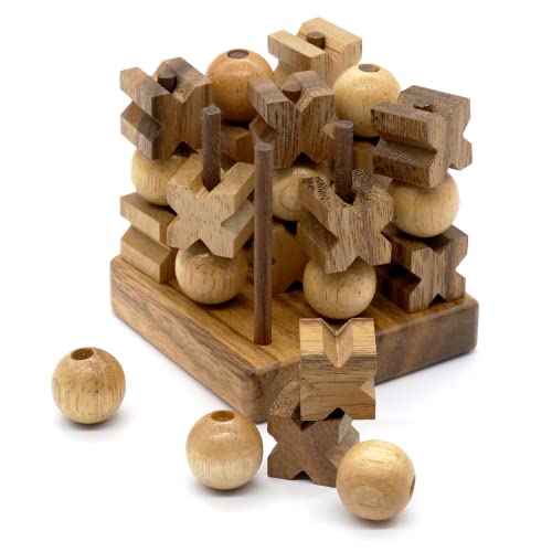 ゲーム盤競り合い 英語 亜米利加 外国で競り合い BSIRI 3D Wooden Tic Tac Toe Rustic Coffee Table Decor Unique Gifts for Special Occasions Fun for Adults インチ Strategic Game Night Family Gamesゲーム盤競り合い 英語 亜米利加 外国で競り合い