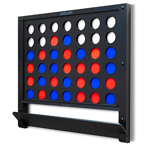 ゲーム盤力くらべ 英語 亜米利加 外国で力くらべ GoSports Wall Mounted Giant 4 インチ a Row - Jumbo Four インチ a Row with Coins - Blackゲーム盤力くらべ 英語 亜米利加 外国で力くらべ
