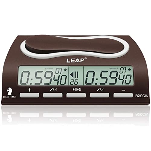 ゲーム盤力くらべ 英語 亜米利加 外国で力くらべ LEAP Chess Clock Digital Chess Timer Professional for Board Games Timer with Alarm Function (Official Store) 9903aゲーム盤力くらべ 英語 亜米利加 外国で力くらべ