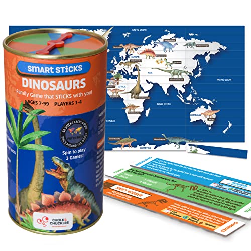 ボードゲーム 英語 アメリカ 海外ゲーム Chalk and Chuckles Smart Sticks Dinosaur Game, Gifts for Kids 8-12 Years, Dinosaur Toys Alternative, Family Games for Kids & Adults, Learning Giftsボードゲーム 英語 アメリカ 海外ゲーム｜angelica