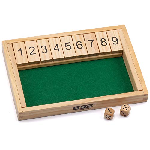 ボードゲーム 英語 アメリカ 海外ゲーム Chess and games shop Muba Wooden 9# Shut The Box Game - Mini Travel Set - Simple Funny Family, Party Board Gameボードゲーム 英語 アメリカ 海外ゲーム|angelica
