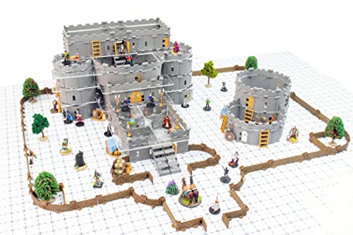 ゲーム盤力くらべ 英語 亜米利加 外国で力くらべ Dirt Cheap Dungeons Regent Castle Set - 782pc Modular Mega-Fortress Kit - 53フィート of Linear Walls for 1\