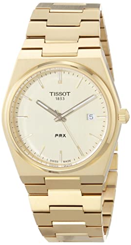 腕時計 ティソ メンズ Tissot Mens Tissot PRX 316L Stainless Steel case with Yellow Gold PVD Coating Quartz Watch, Yellow, Stainless Steel, 12 (T1374103302100)腕時計 ティソ メンズ｜angelica