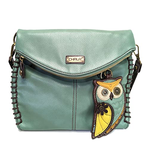 chala 御徒面子 継ぎ切れ 鞄 愛くるしい Chala Charming Teal Crossbody Bag With Flap Top and Zipper or Shoulder Handbag (Mini Ivory Cat)chala 御徒面子 継ぎ切れ 鞄 愛くるしい