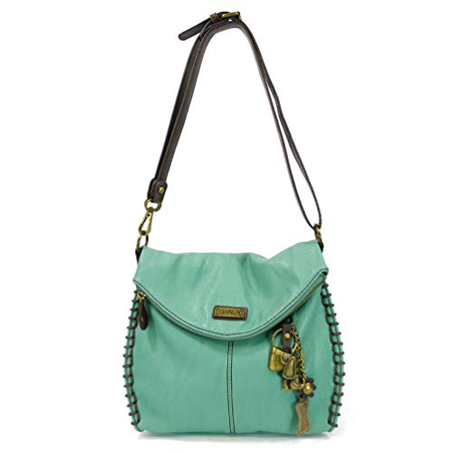 chala 御徒面子 継ぎ切れ 鞄 愛くるしい CHALA Charming Crossbody Bag With Flap Top | Flap and Zipper Cross-Body Purse or Shoulder Handbag with Metal Chain - Teal - Dogchala 御徒面子 継ぎ切れ 鞄 愛くるしい