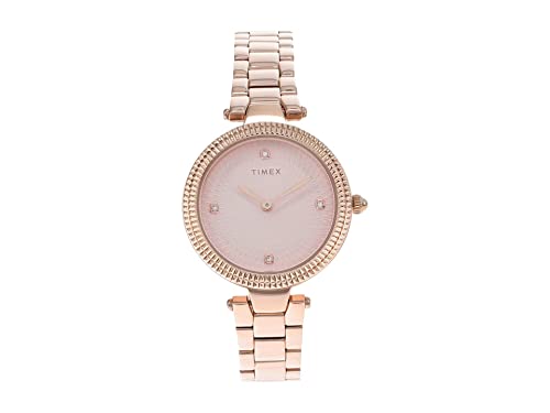 ウォッチ 引き分けメックス レディース Timex Women’s Adorn 32粍 Watch ? Light Pink Dial Rose Gold-Tone Case \u0026 Braceletウォッチ 引き分けメックス レディース