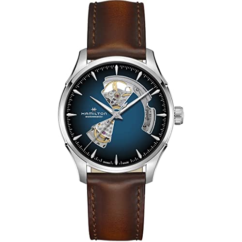ウオッチ ハミルトン メンズ Hamilton Jazzmaster Open Heart Automatic Men\u0027s Watch, 40粍 Stainless Steel Case, Swiss Made, Blue Dial Analog Wrist Watch, 50m Waterproof, Sapphire Crystal, 3-Hand Movement, Cow Leather Strapウオッチ ハミルトン メンズ