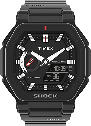 ウォッチ 引き分けメックス メンズ Timex 45 粍 Command Encounter Resin Strap Watch Black One Sizeウォッチ 引き分けメックス メンズ