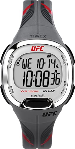 腕時計 タイメックス レディース Timex UFC Women Takedown 33mm Watch - Gray Strap Digital Dial Gray Case腕時計 タイメックス レディース