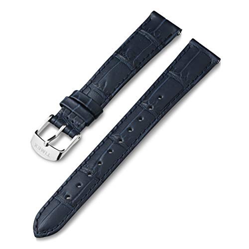 腕時計 タイメックス レディース Timex 16mm Genuine Leather Strap ? Blue Croco with Silver-Tone Buckle腕時計 タイメックス レディース