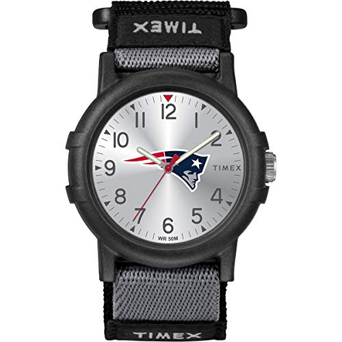 ウォッチ 引き分けメックス レディース Timex NFL Recruit 38粍 Watch ? New England Patriots with Black Fabric Strapウォッチ 引き分けメックス レディース
