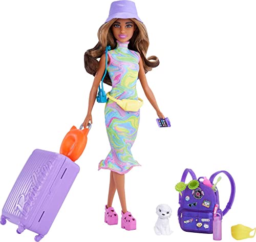 バービー バービーあやつり人形 Barbie It Takes Two Doll \u0026 Accessories, Travel-themed Set with Puppy, Working Suitcase, Sticker Sheet \u0026 10+ Piecesバービー バービーあやつり人形