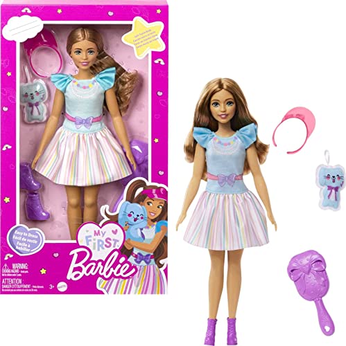 バービー バービーあやつり人形 Barbie My First Preschool Doll, Teresa with 13.5-inch Posable Body \u0026 Brunette Hair, Plush Bunny \u0026 Accessoriesバービー バービーあやつり人形