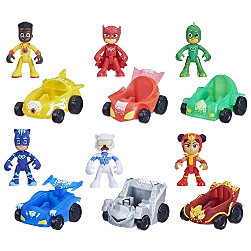 PJ Masks しゅつどう！パジャマスク アメリカ直輸入 おもちゃ PJ Masks Power Heroes Racer Collection Preschool Toy with 6 Action Figures and 6 Vehicles for Kids 3 Years Up (Amazon Exclusive)PJ Masks しゅつどう！パジャマスク アメリカ直輸入 おもちゃ画像