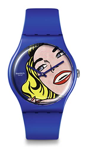 腕時計 スウォッチ メンズ Swatch New Gent Unisex Watch Casual Bioceramic Blue Quartz Waterproof Girl By Roy Lichtenstein, The Watch腕時計 スウォッチ メンズ｜angelica