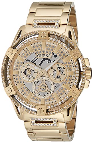 腕時計 ゲス GUESS メンズ Guess Men's 48mm Watch - Gold Tone Bracelet Gold Tone Case Champagne Dial腕時計 ゲス GUESS メンズ｜angelica 40,339円