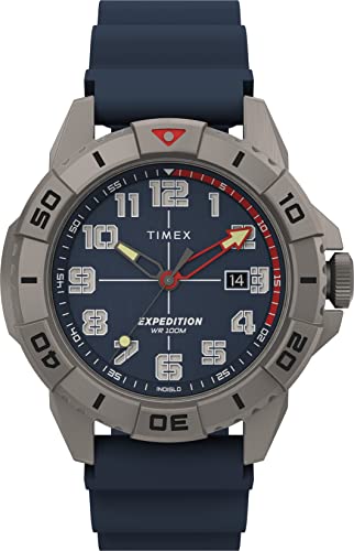 腕時計 タイメックス メンズ Timex Men's Expedition North Ridge 41mm Watch - Blue Dial Titanium Case Blue Strap腕時計 タイメックス メンズ|angelica