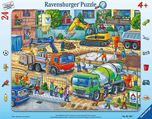 ジグソーパズル 海外製 アメリカ Ravensburger Construction Site 24 Piece Frame Puzzle for Kids 4+ジグソーパズル 海外製 アメリカ｜angelica