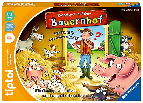 ジグソーパズル 海外製 アメリカ Ravensburger tiptoi Spiel 00125 Puzzle Fun on The Farm - Educational Game from 3 Years, Educational Logic Game for Boys and Girls, for 1-4 Playersジグソーパズル 海外製 アメリカ｜angelica