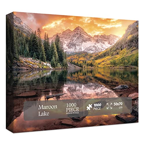 ジグソーパズル 海外製 アメリカ Nature Puzzle for Adult 1000 Piece, Mountain Lake Landscape Puzzle Scenery, Maroon Lake Jigsaw Puzzles Scenicジグソーパズル 海外製 アメリカ｜angelica 12,335円
