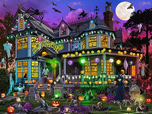 ジグソーパズル 海外製 アメリカ Vermont Christmas Company Halloween House Jigsaw Puzzle 550 Piece - 24" x 18" - Fully Interlocking & Randomly Shaped Piecesジグソーパズル 海外製 アメリカ｜angelica