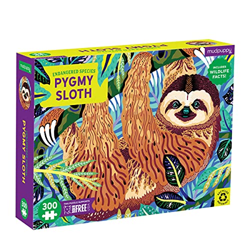 ジグソーパズル 海外製 アメリカ Mudpuppy Pygmy Sloth Endangered Species 300 Piece Puzzle from Mudpuppy - Celebrate Threatened Creatures with This Jigsaw Puzzle for Kids, 1% Donated to Born Free USA, 24" x 18", Ages 7+ジグソーパズル 海外製 アメリカ|angelica