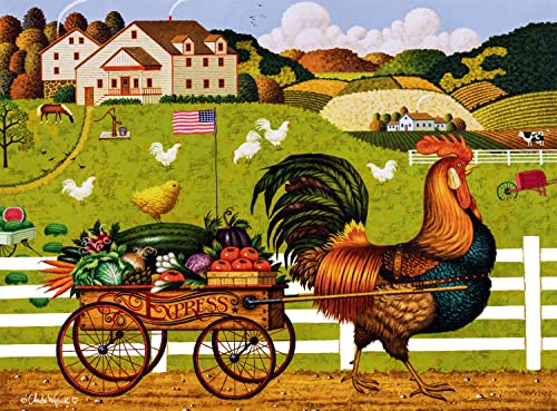 ジグソーパズル 海外製 アメリカ Buffalo Games - Charles Wysocki - Rooster Express - 1000 Piece Jigsaw Puzzle For Adults -Challenging Puzzle Perfect for Game Nights - Finished Size is 26.75 x 19.75ジグソーパズル 海外製 アメリカ|angelica