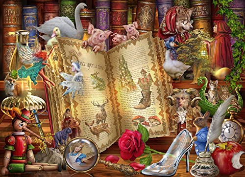 ジグソーパズル 海外製 アメリカ Vermont Christmas Company Story Time Jigsaw Puzzle - 1000 Piece Puzzle with Fully Interlocking & Randomly Shaped Pieces - Fairytale Jigsaw Puzzles 1000 Pieces for Adults (26 5/8" x 19 1/4"ジグソーパズル 海外製 アメリカ|angelica