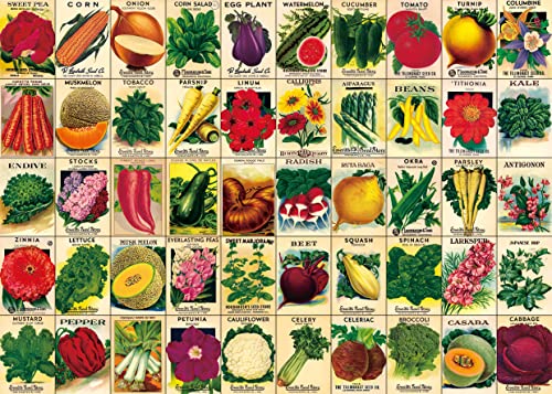 ジグソーパズル 海外製 アメリカ Vintage Plant Puzzle 1000 Pieces for Adult, Flower Puzzle of Heirloom Seeds, Garden Jigsaw Puzzles Fruitジグソーパズル 海外製 アメリカ|angelica