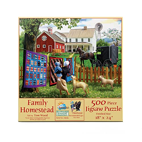 ジグソーパズル 海外製 アメリカ SUNSOUT INC - Family Homestead - 500 pc Jigsaw Puzzle by Artist: Tom Wood - Finished Size 18" x 24" - MPN# 28769ジグソーパズル 海外製 アメリカ|angelica