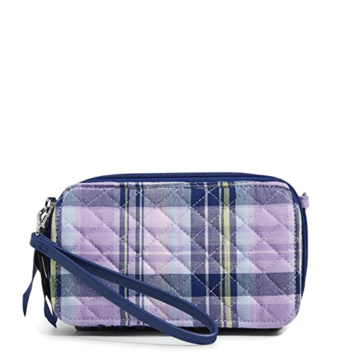 ヴェラブラッドリー ベラブラッドリー アメリカ フロリダ州マイアミ 日本未発売 Vera Bradley Women's Cotton All in One Crossbody Purse With RFID Protection, Amethyst Plaid - Recyclヴェラブラッドリー ベラブラッドリー アメリカ フロリダ州マイアミ 日本未発売｜angelica