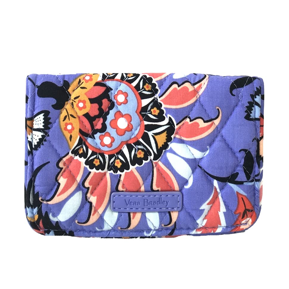 ヴェラブラッドリー ベラブラッドロバート・エドワード・リー 亜米利加 日本未発売 紙入れ Vera Bradley Mural Garden RFID Wallet, Small Bifold Leather-Tone Wallet with Chain, 4 Card Slots, Zipper Coin Pocket, Snap Closuヴェラブラッドリー ベラブラッドロバート・エドワード・リー 亜米利加 日本未発売 紙入れ