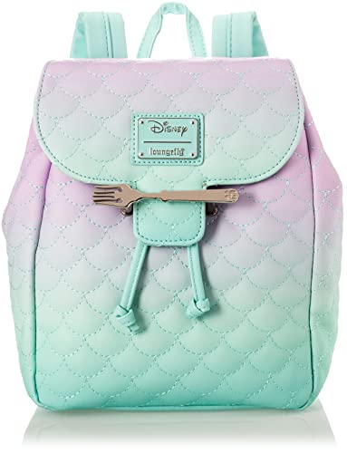 待ち合い室飛球 亜米利加 日本未発売 御徒面子 共同研究 Loungefly Disney Little Mermaid Ombre Scales Womens Double Strap Shoulder Bag Purse待ち合い室飛球 亜米利加 日本未発売 御徒面子 共同研究